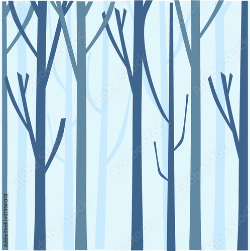 Trees background. The trunk and leaves in separate layers. Vector. a forest image © Nigmet