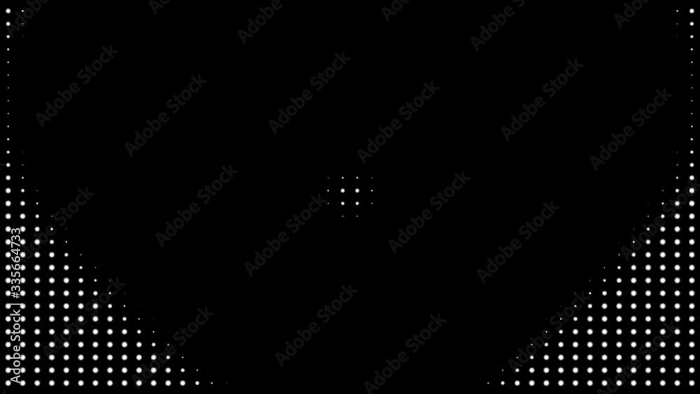 Seamless dots motion heart-shaped animation background.
