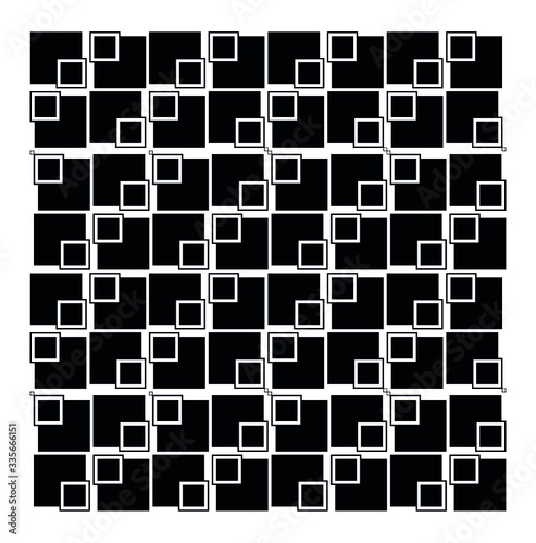 Vector illustration geometric black-and-white pattern rectangle.vector pattern. Abstract geometric background. Linear grid structure from rectangles