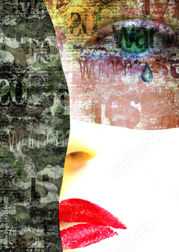 Mixed media. Contemporary w...