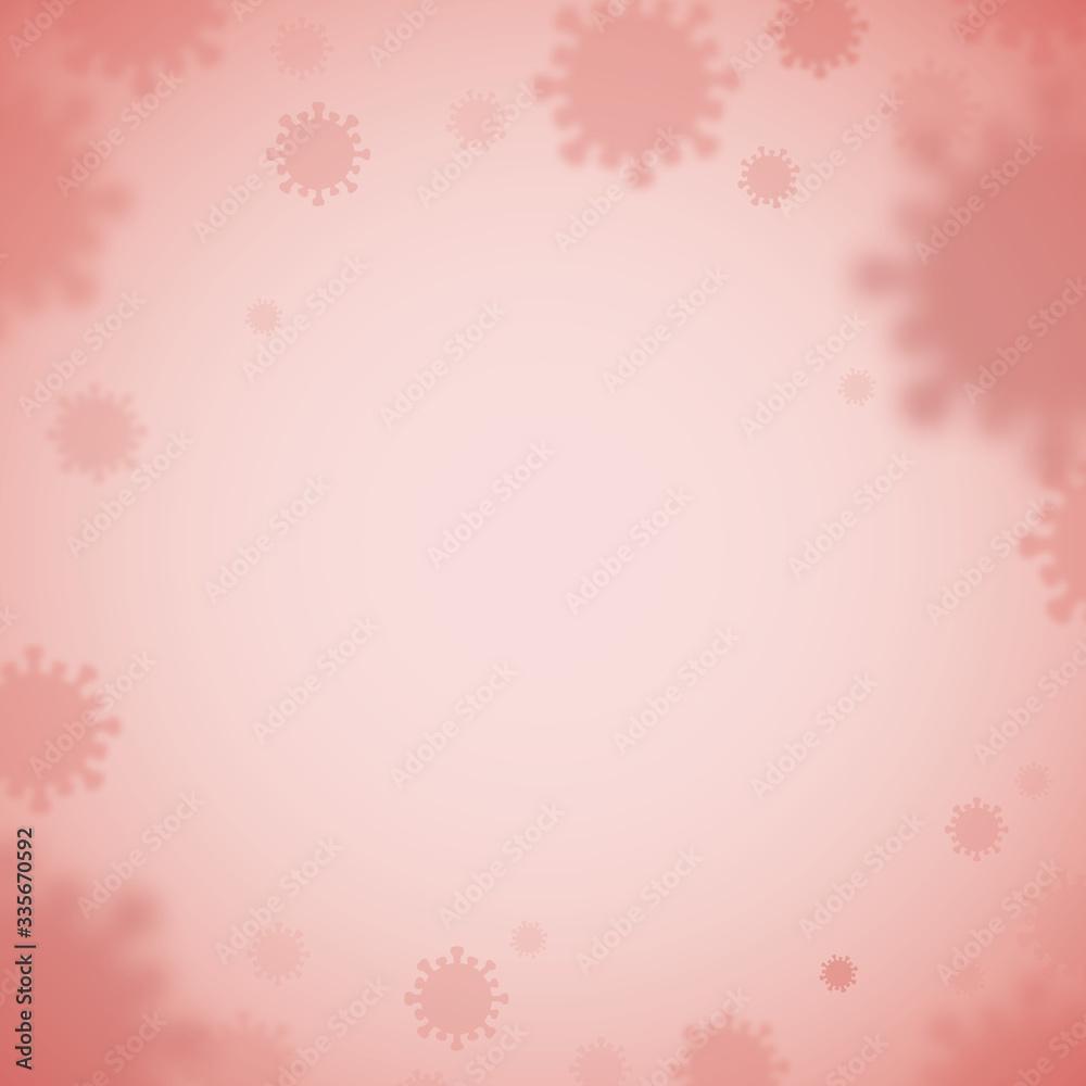 Spreading COVID-19 blank banner on square pink background. illustration vector Coronavirus disease named COVID-19 Spreading COVID-19 blank banner on square pink background. illustration vector Coronavirus disease named COVID-19