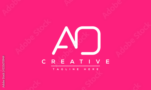 AO Letter Logo Design. Creative Modern Alphabet letters monogram icon A O, OA, A and O.