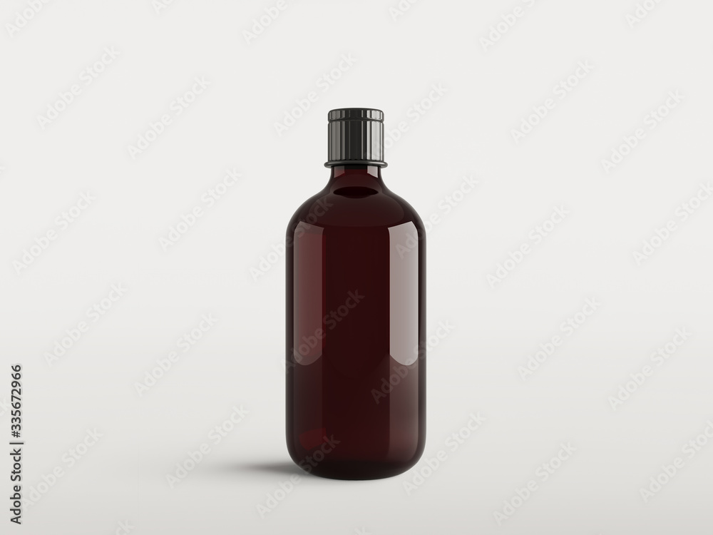 Jar for cosmetic and medicine isolated on white . mockup