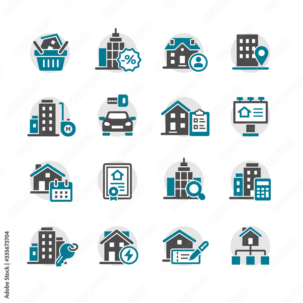 real estate vector icon set real estate vector icon set