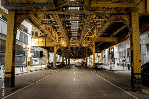street under bridge
