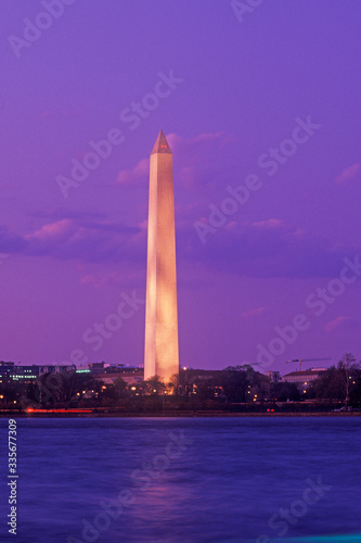 The Washington National Monument at dusk, Washington, D.C.