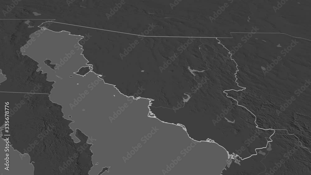 Sonora, state with its capital, zoomed and extruded on the bilevel map of Mexico in the conformal Stereographic projection. Animation 3D Sonora, state with its capital, zoomed and extruded on the bilevel map of Mexico in the conformal Stereographic projection. Animation 3D