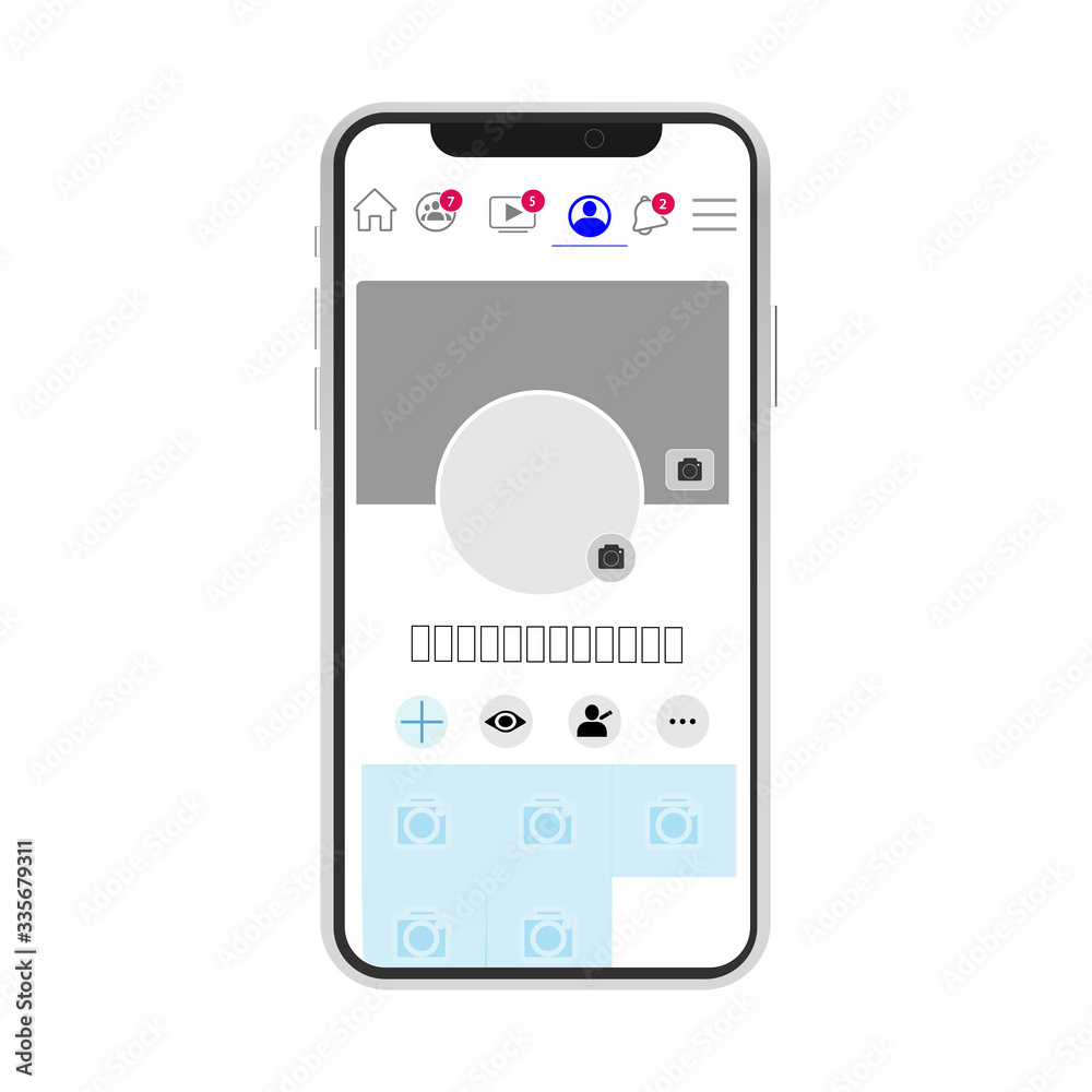 Smartphone with on-screen application. Vector illustration Smartphone with on-screen application. Vector illustration