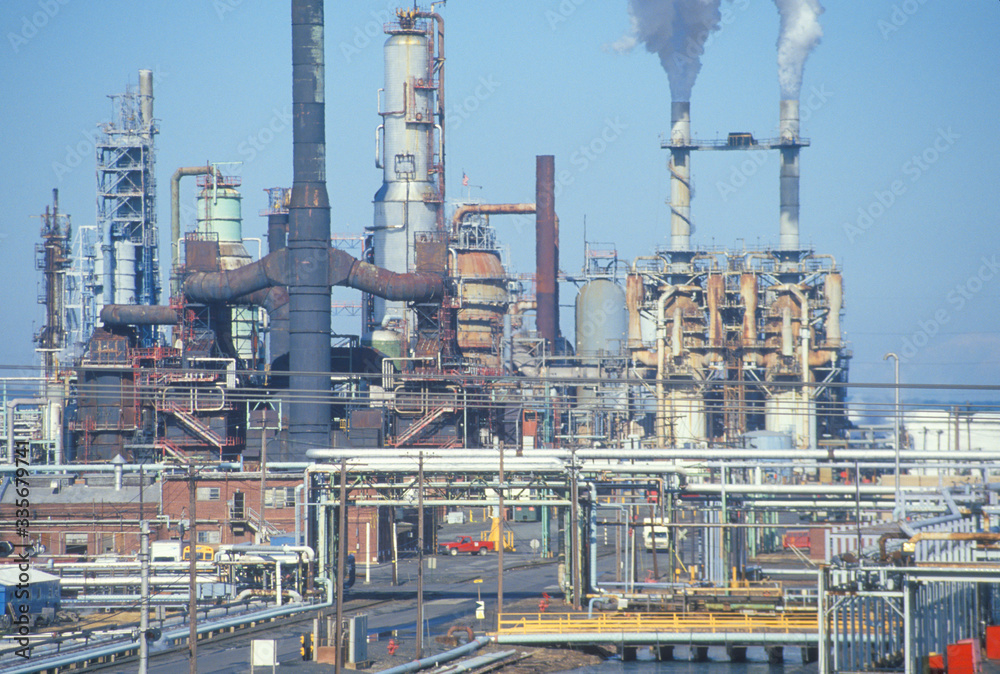 The Linden Cogeneration Plant in Linden, NJ during operation hours