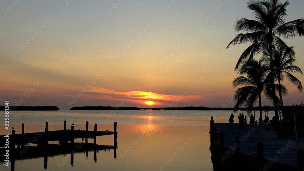 The beautiful Florida Keys at sunset The beautiful Florida Keys at sunset