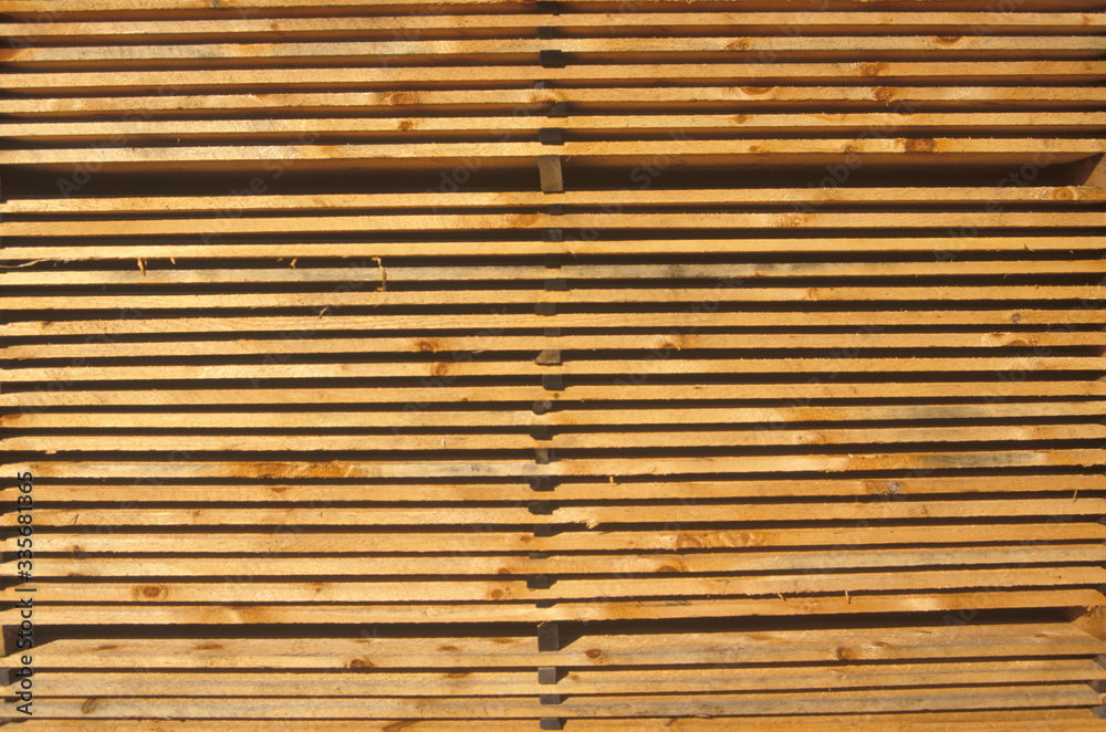 Stacks of wood at a Great Barrington, Massachusetts lumber yard Stacks of wood at a Great Barrington, Massachusetts lumber yard