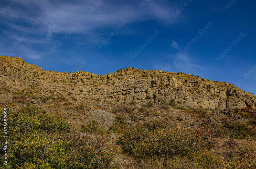 Mountain landscape. Travel and adventure mountain range.