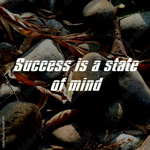Inspirational quotes and motivations for success with natural scenery and texture backgrounds