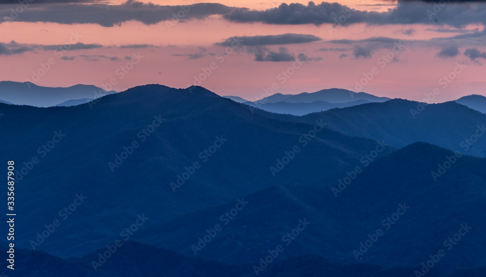 Smokey Mountains at Sunset