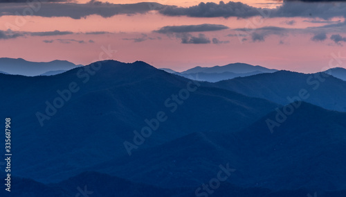 Smokey Mountains at Sunset