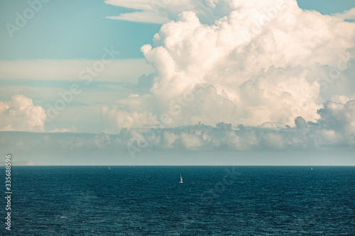 Solitary Boat at Sea