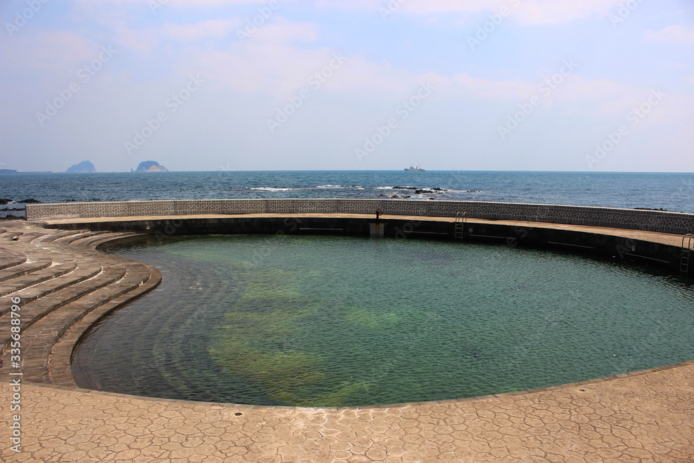 Fototapeta premium Jeju Olle Trail Route 7 : Beautiful Scenery of Jeju Island, Korea