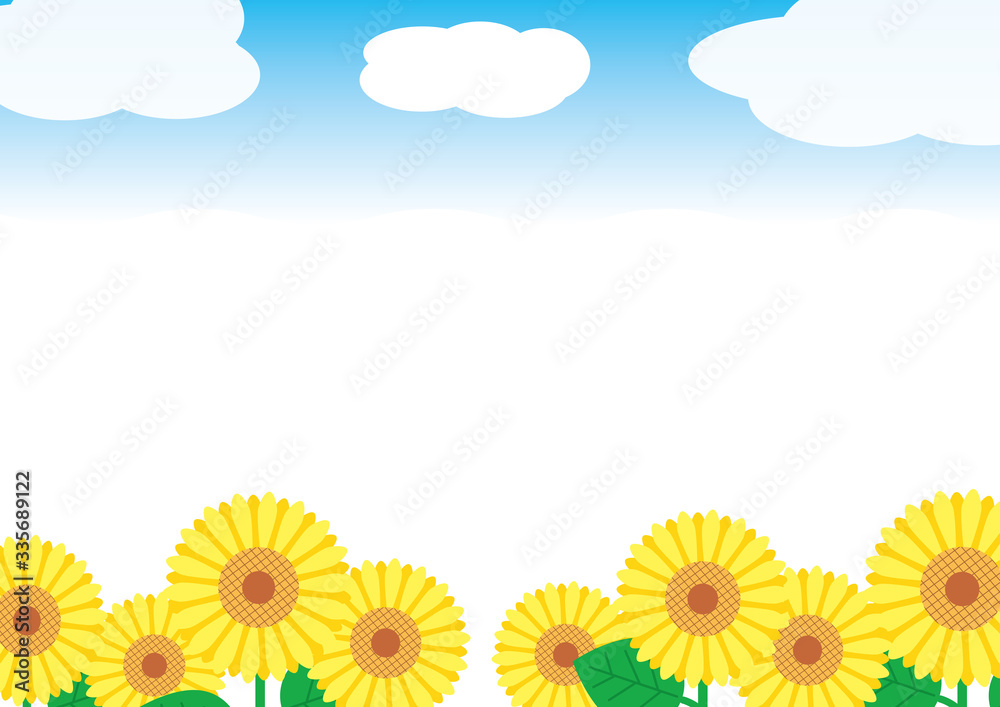 ひまわり 青空 イラスト ひまわり 青空 イラスト