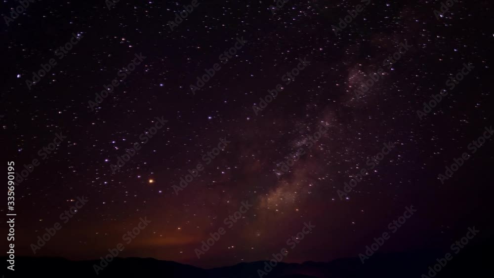 Stars movement time lapse in Carpatian mountains, Zeitraffer technic