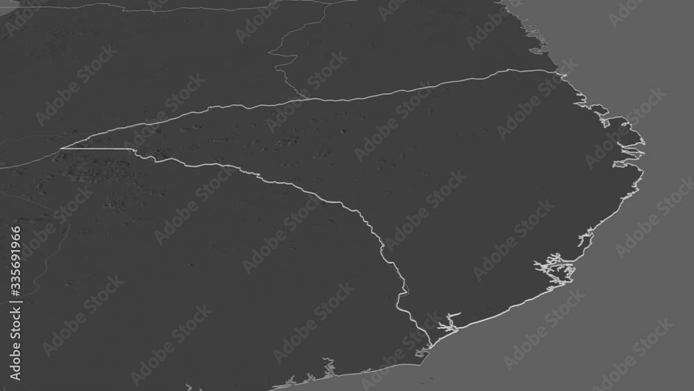 Nampula, province with its capital, zoomed and extruded on the bilevel map of Mozambique in the conformal Stereographic projection. Animation 3D Nampula, province with its capital, zoomed and extruded on the bilevel map of Mozambique in the conformal Stereographic projection. Animation 3D