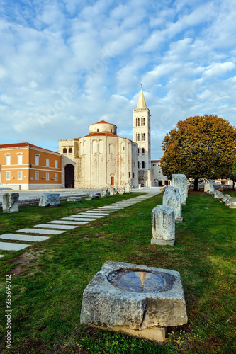 The cathedral and forums in Zadar, Croatia