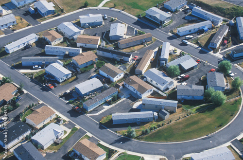 Billede på lærred Aerial view of housing development, Pullman, WA
