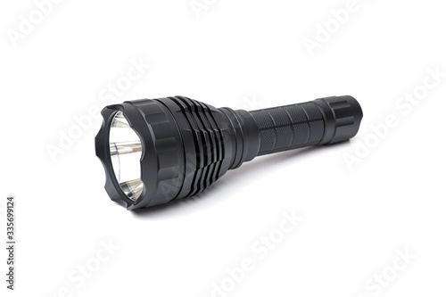 A big LED torch isolated / Flashlight for camping
