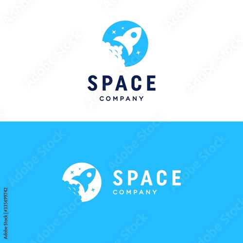 Rocket launcher flat logo vector