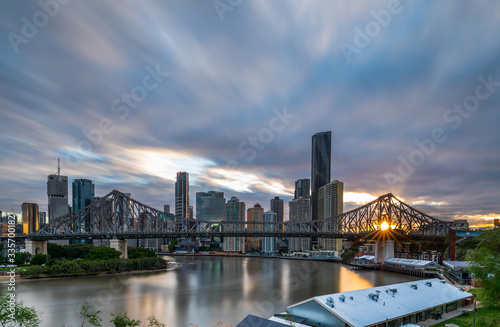 Sunset over Story Bridge, Brisbane during Autumn