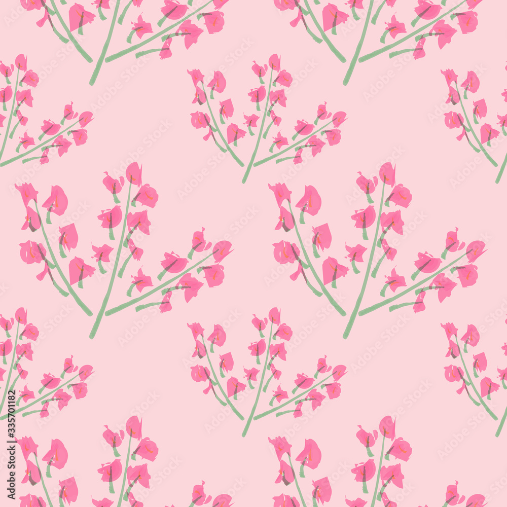colorful watercolor flowers seamless pattern vector illustration 