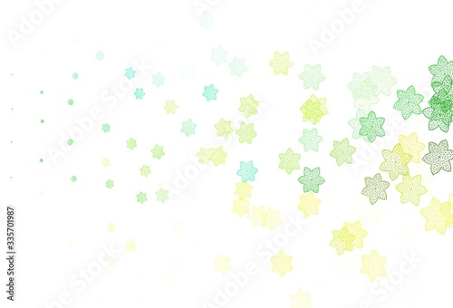 Light Blue  Green vector natural pattern with flowers.