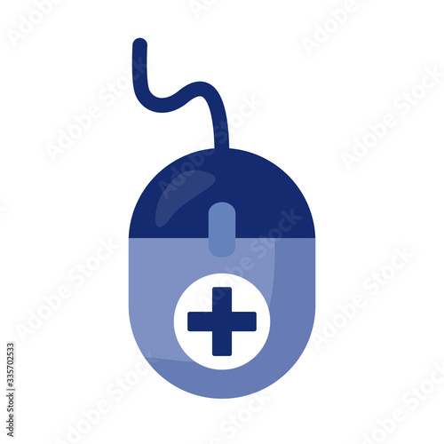 medical cross symbol in mouse computer detaild style