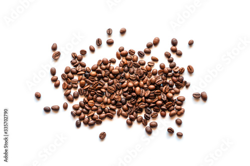 Coffee bean isolated on white background.