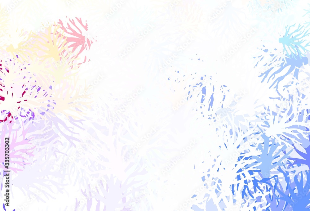 Light Blue, Yellow vector elegant wallpaper with leaves. Light Blue, Yellow vector elegant wallpaper with leaves.