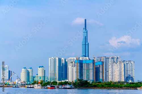 City scape in Ho Chi Minh city,Viet Nam,Landmark view. photo