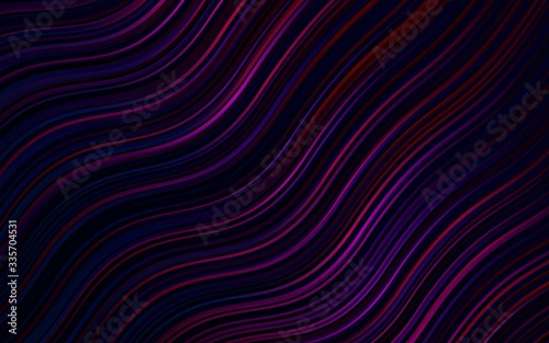 Dark Pink, Red vector template with bent ribbons. A vague circumflex abstract illustration with gradient. A completely new memphis design for your business.