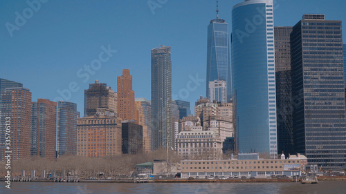 Fototapeta Naklejka Na Ścianę i Meble -  Skyline of Manhattan New York - view from Hudson River