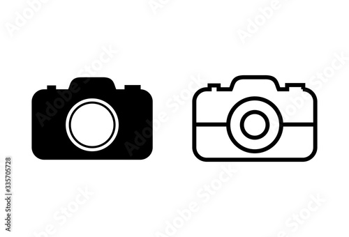 Camera Icons set isolated on white background. Camera symbol. Camera vector icon
