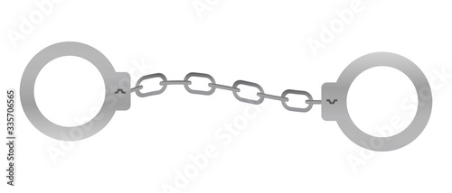 A handcuffs isolated vector illustration.