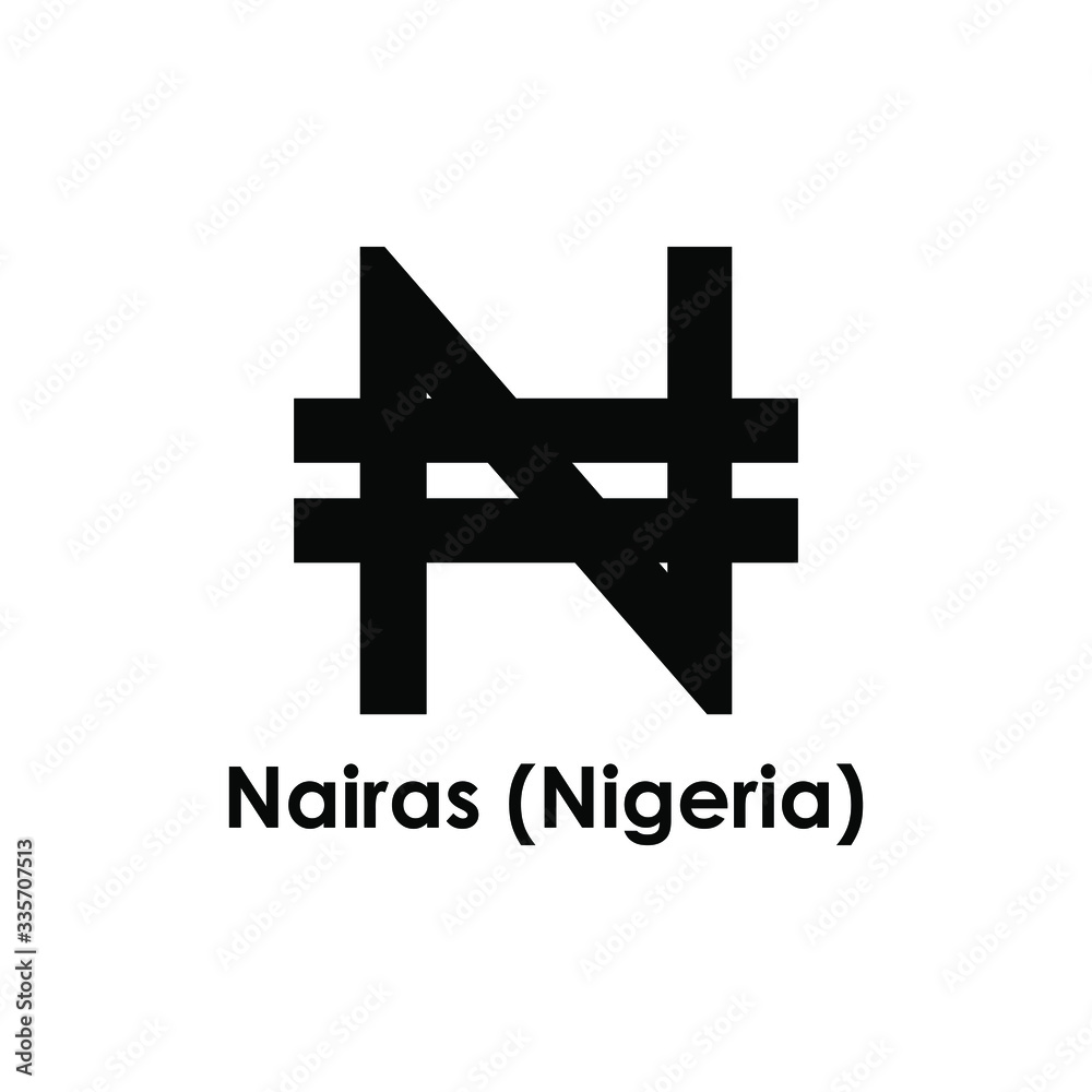 Fototapeta premium nairas currency symbol vector
