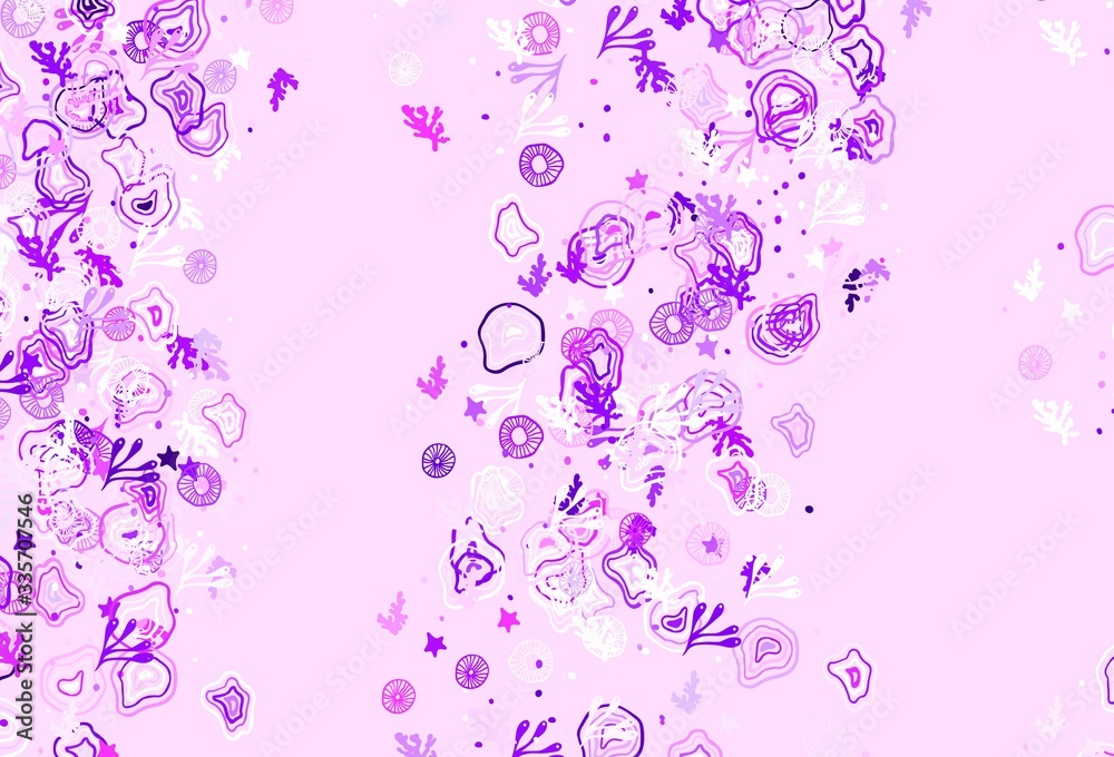 Light Purple, Pink vector pattern with random forms. Light Purple, Pink vector pattern with random forms.