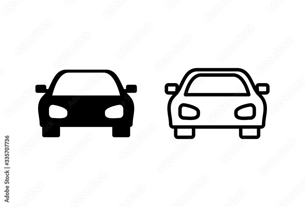 Car icons set on white background. Car icon vector