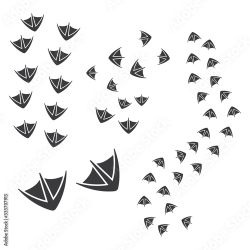 print of duck foot vector illustration design