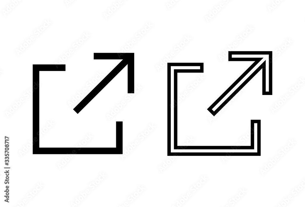 External link symbol vector icons set. Link icon on white background. Link vector icon. Hyperlink chain symbol External link symbol vector icons set. Link icon on white background. Link vector icon. Hyperlink chain symbol