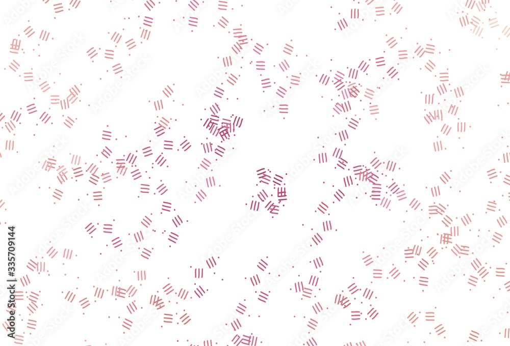 Light Pink vector background with straight lines, dots.