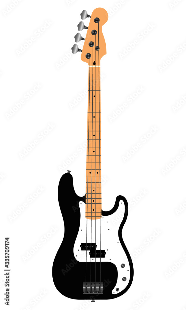 Obraz premium Bass Guitar with Customizable Color