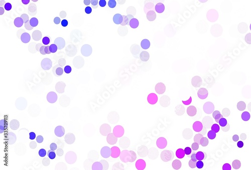 Light Pink  Blue vector background with spots.
