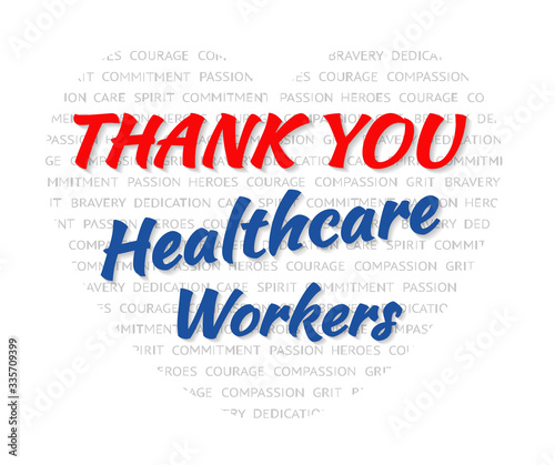 Thank you to nurses doctors healthcare for coronavirus covid-19 courage wordcloud