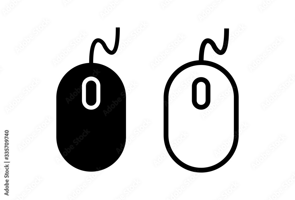 Computer Mouse Icons set on white background. Computer mouse vector icon Computer Mouse Icons set on white background. Computer mouse vector icon