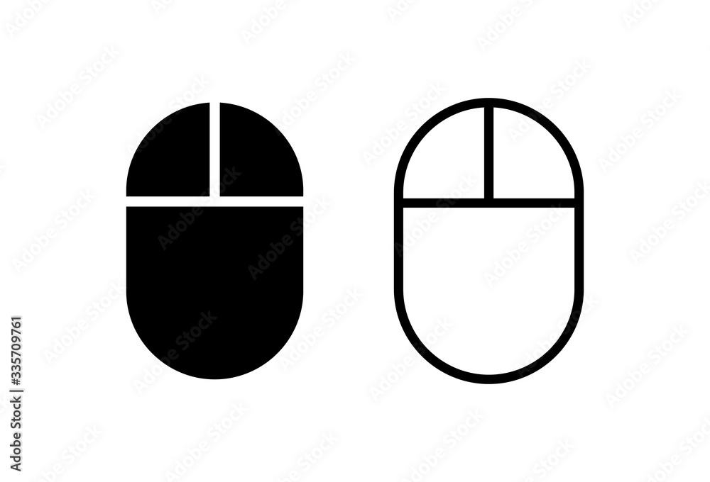 Computer Mouse Icons set on white background. Computer mouse vector icon Computer Mouse Icons set on white background. Computer mouse vector icon